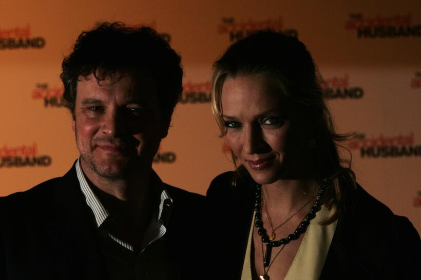 Colin Firth and Uma Thurman at the UK premiere of "The Accidental Husband".