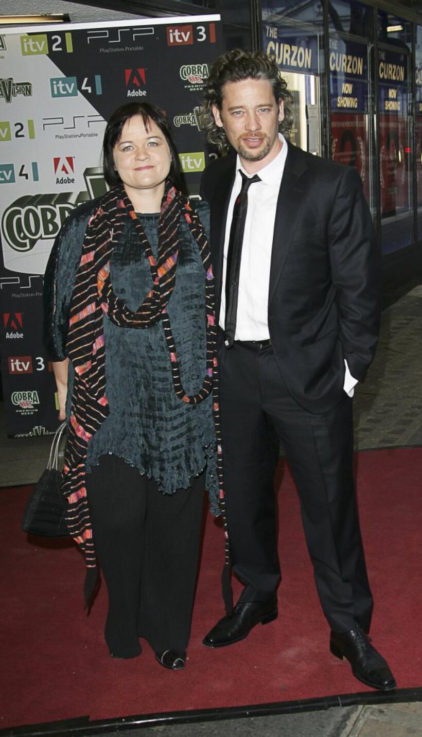 Dexter Fletcher and guest at the CobraVision Film Awards.