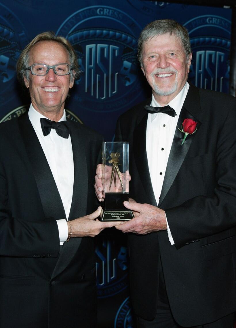 Peter Fonda and Richard Moore at the American Society of Cinematographers 19th Annual Outstanding Achievement Awards.