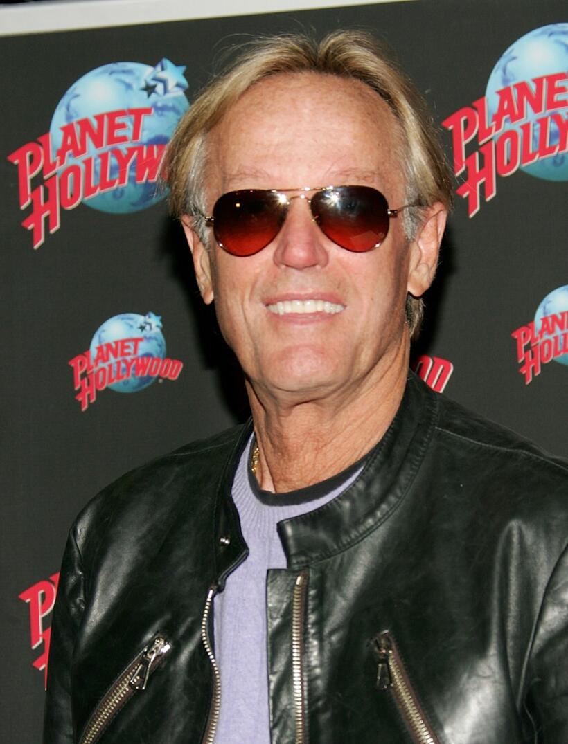 Peter Fonda at the promotion of his new film "Ghost Rider" at Planet Hollywood Times Square.