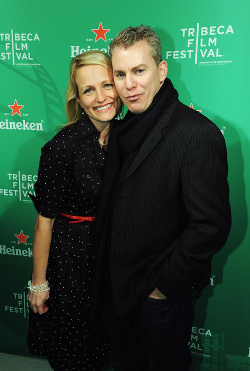 Producer Kristine Fine and Travis Fine at the Heineken Wrap party during the 2012 Tribeca Film Festival in New York.