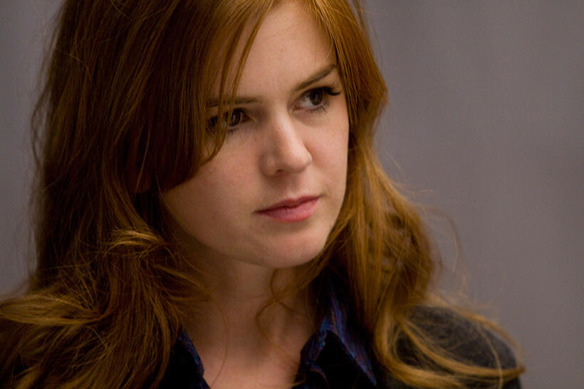 Isla Fisher on the set of "Rango."
