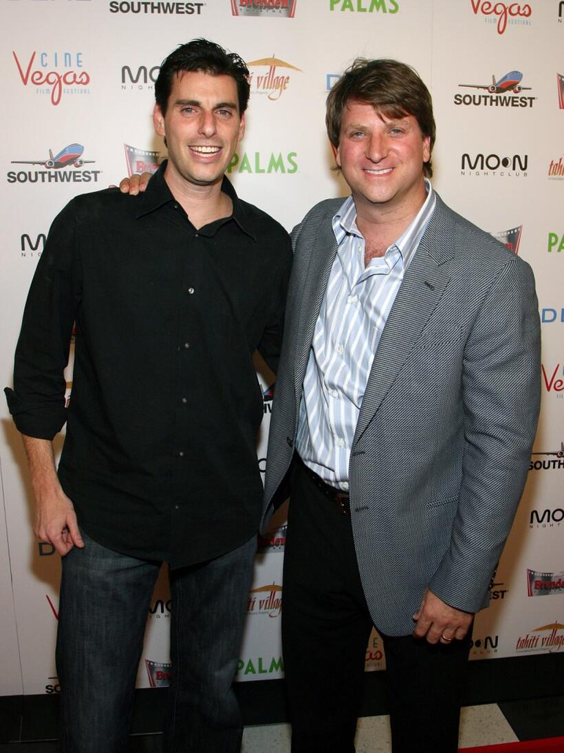 Mark Weinstock and Michael Arata at the world premiere of "Deal."