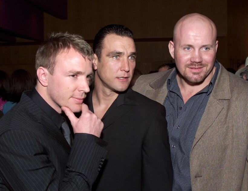 Guy Ritchie, Vinnie Jones and Adam Fogerty at the premiere of "Snatch."