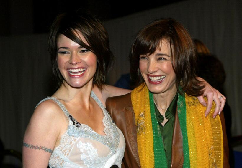 Anne Archer and Leisha Hailey at the premiere screening of "The L Word" at the LACMA.