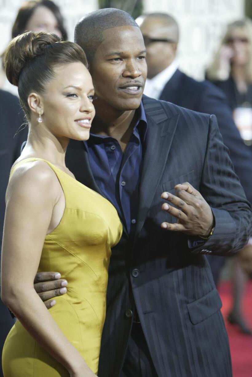 Leila Arcieri and Jamie Foxx at the 62nd annual Golden Globe Awards show.
