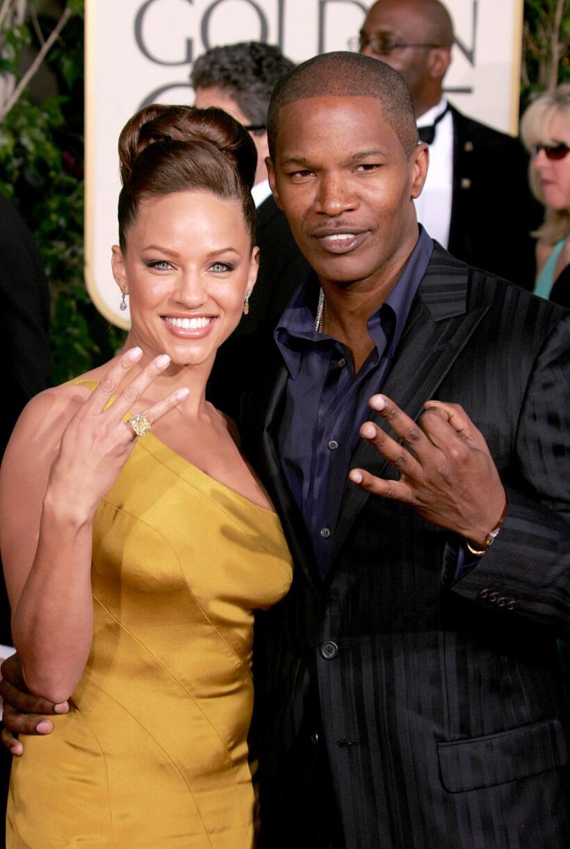 Leila Arcieri and Jamie Foxx at the 62nd annual Golden Globe Awards show.