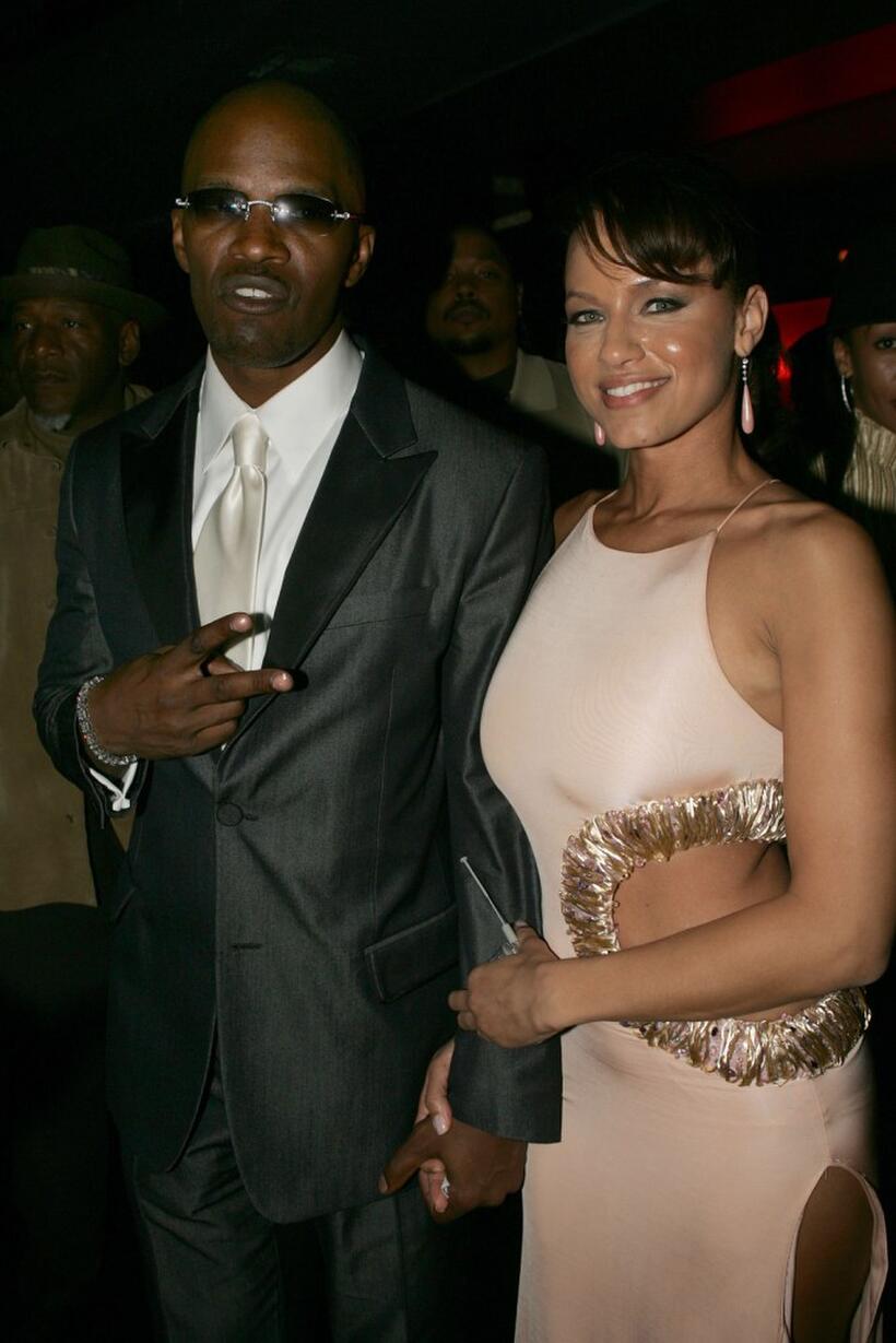 Jamie Foxx and Leila Arcieri at the Usher's Private Grammy Party.