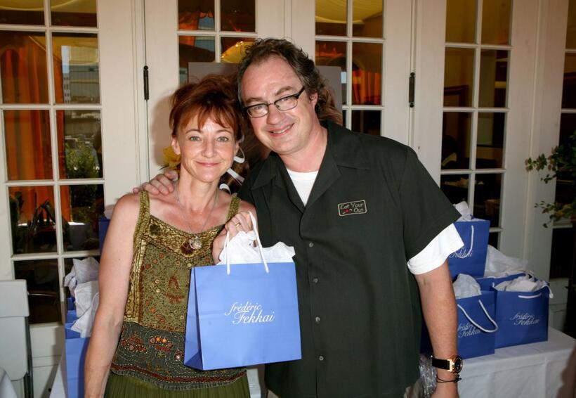Bonita Friedericy and John Billingsley at the Frederic Fekkai Pre-Emmy Style 2006 Garden Party gift bag suite.
