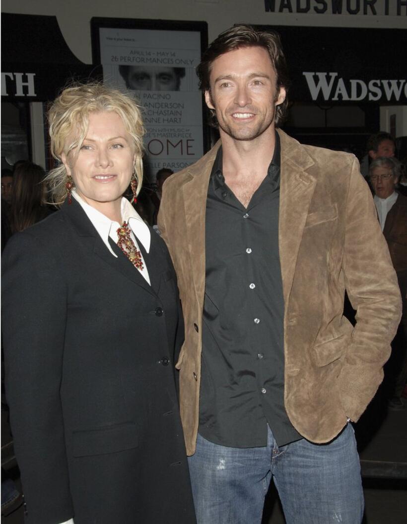 Deborrah-Lee Furness and Hugh Jackman at the Al Pacino stars in Oscar Wilde's "Salome."