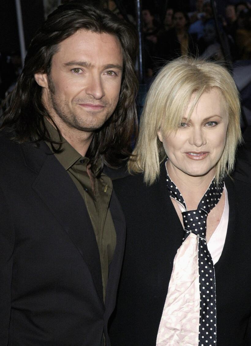Hugh Jackman and Deborrah-Lee Furness at the premiere of "X2: X-Men United."
