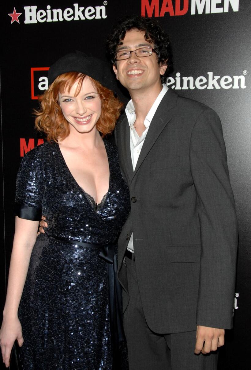 Christina Hendricks and Geoffrey Arend at the AMC & Heineken's "Mad Men" second season wrap party.