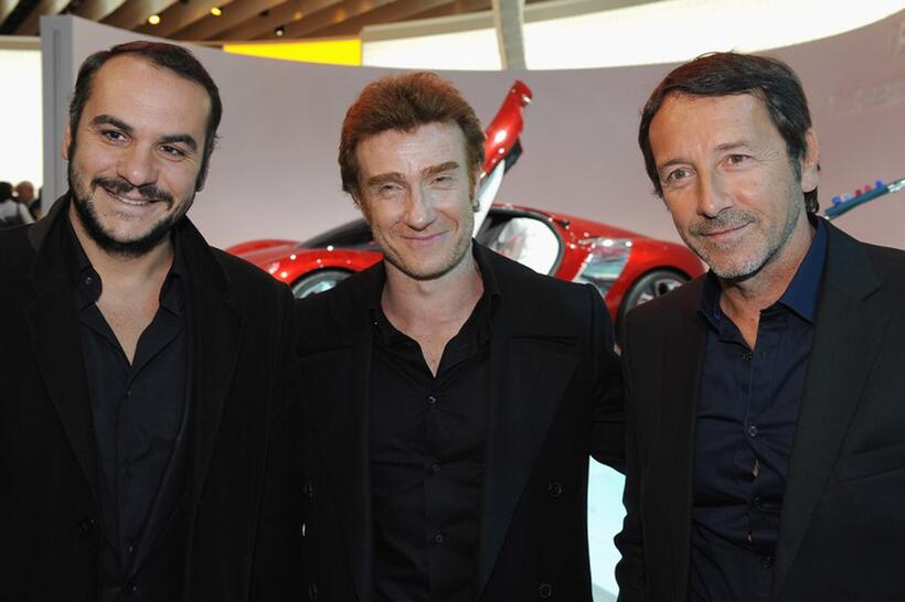 Francois-Xavier Demaison, Thierry Fremont and Jean-Hugues Anglade at the 2010 Paris Motor Show.