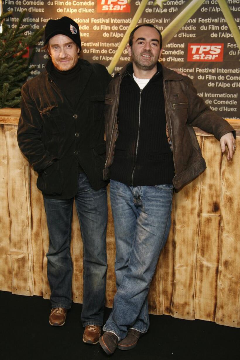 Thierry Fremont and Bruno Solo at the opening night of the 10th comedian film festival of "L'Alpe d'Huez."