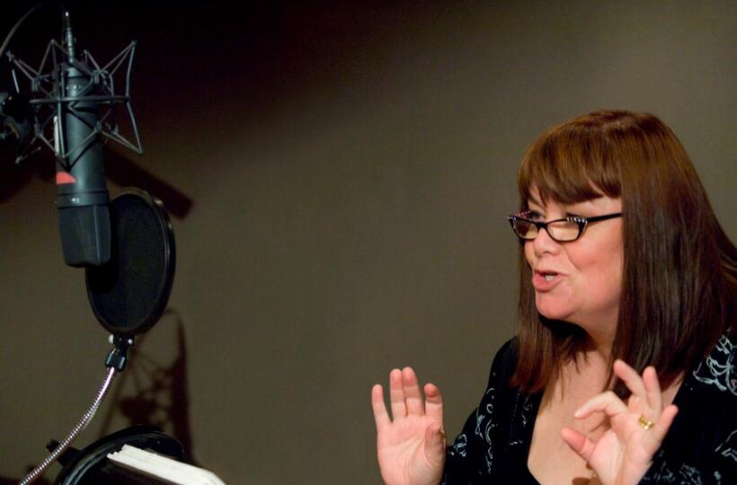 Dawn French on the set of "Coraline."