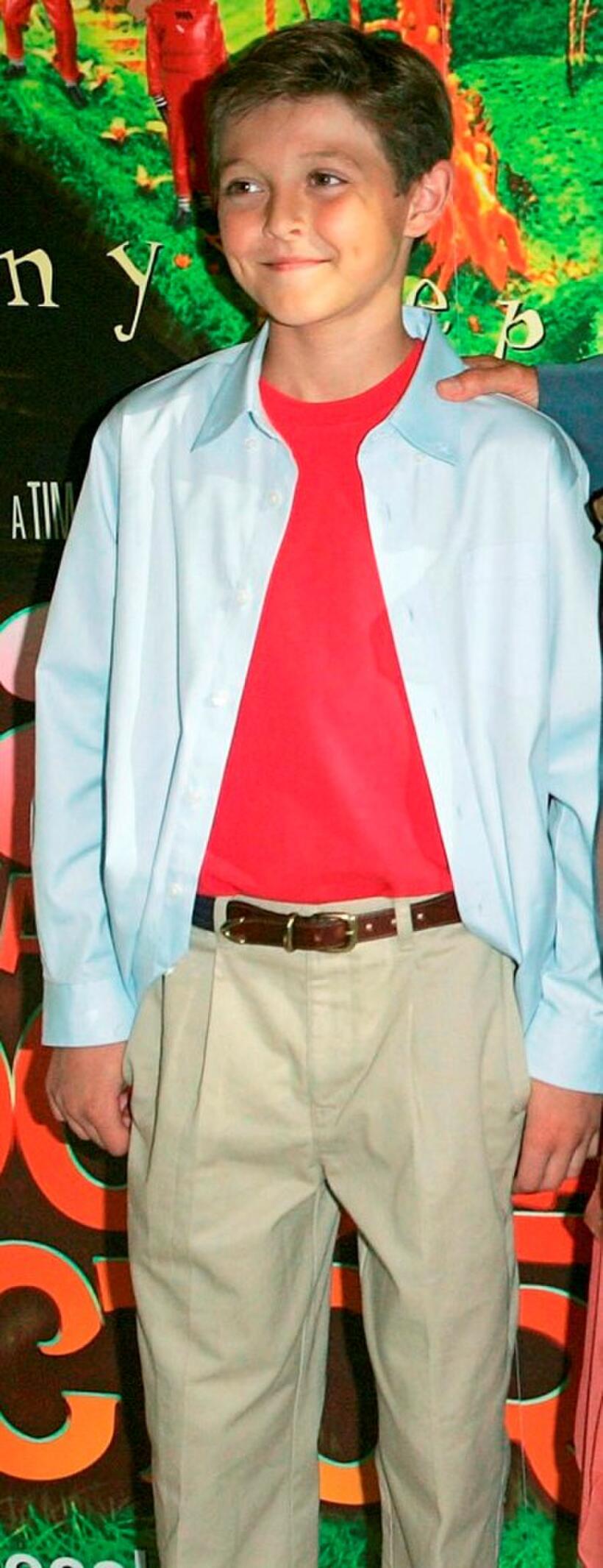 Jordan Fry at the UK premiere of "Charlie And The Chocolate Factory."