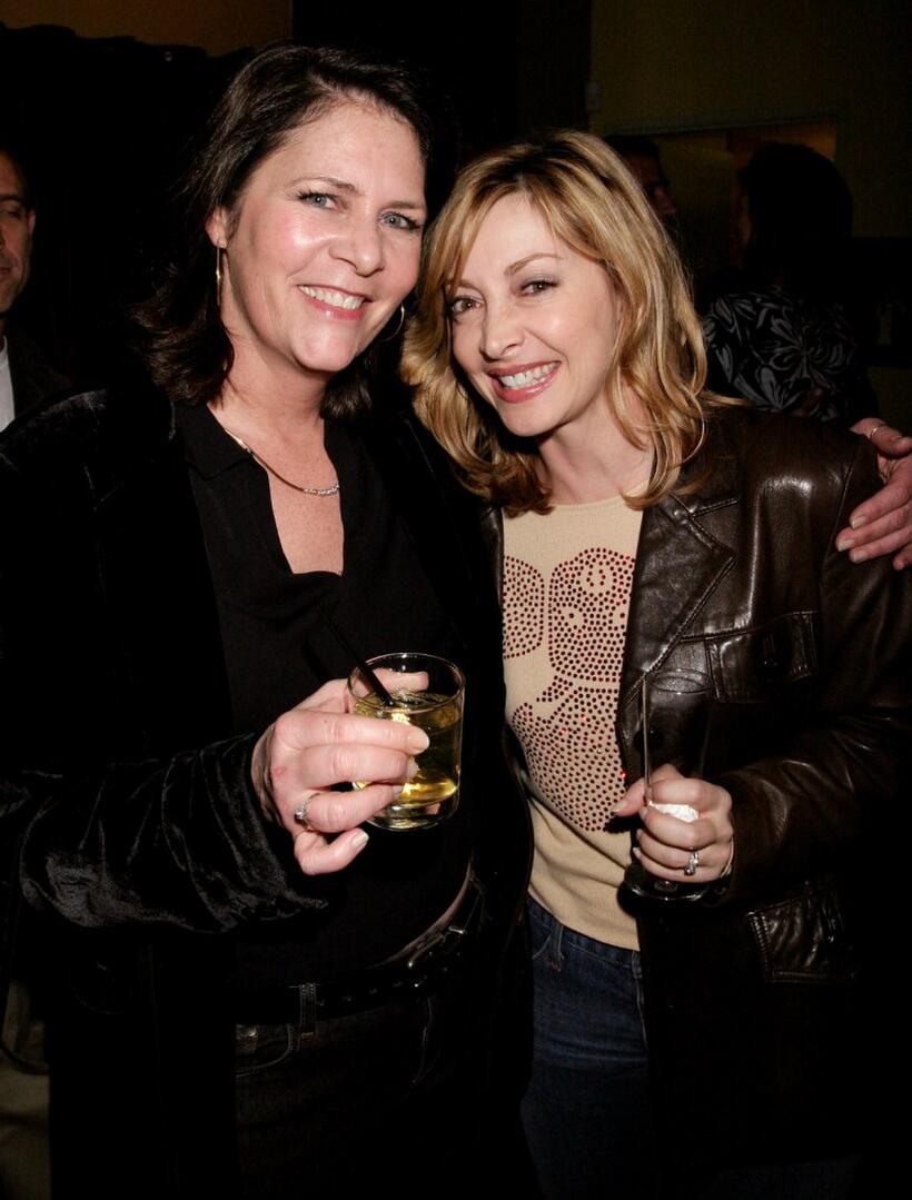 Mo Gaffney and Sharon Lawrence at the opening night of "Afterbirth: Kathy And Mo's Greatest Hits."