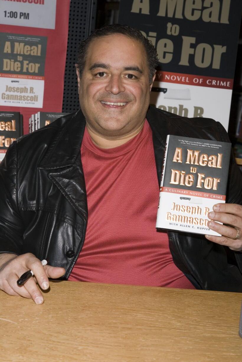 Joseph R. Gannascoli at the signing of his new book "A Meal To Die For."