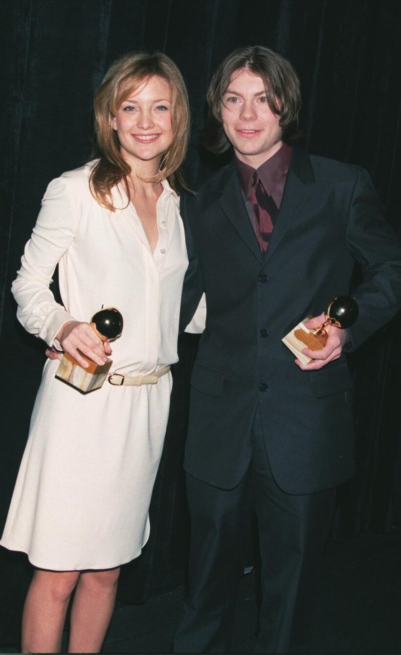 Patrick Fugit and Kate Hudson at the 60th Annual Golden Apple Awards.