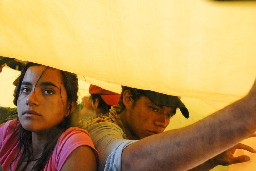 Paulina Gaitan and Guillermo Villegas in "Sin Nombre."