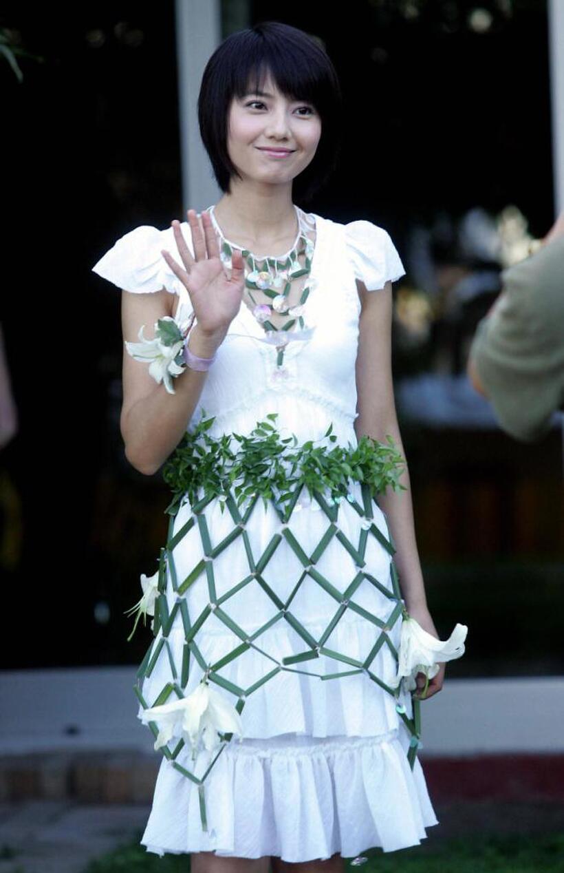 Gao Yuanyuan at the promotion for a company in Beijing.