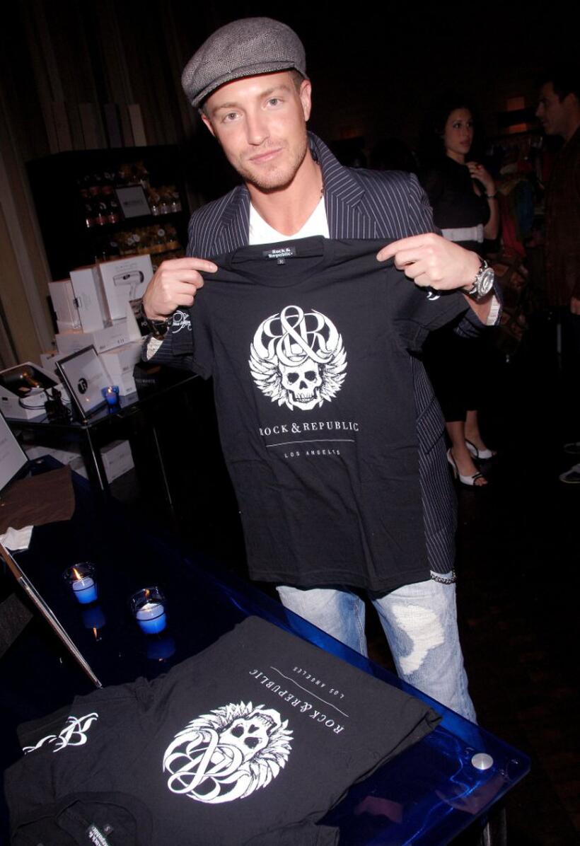 Lane Garrison at the People En Espanol Celebration of 50 Most Beautiful Gifting Suite.