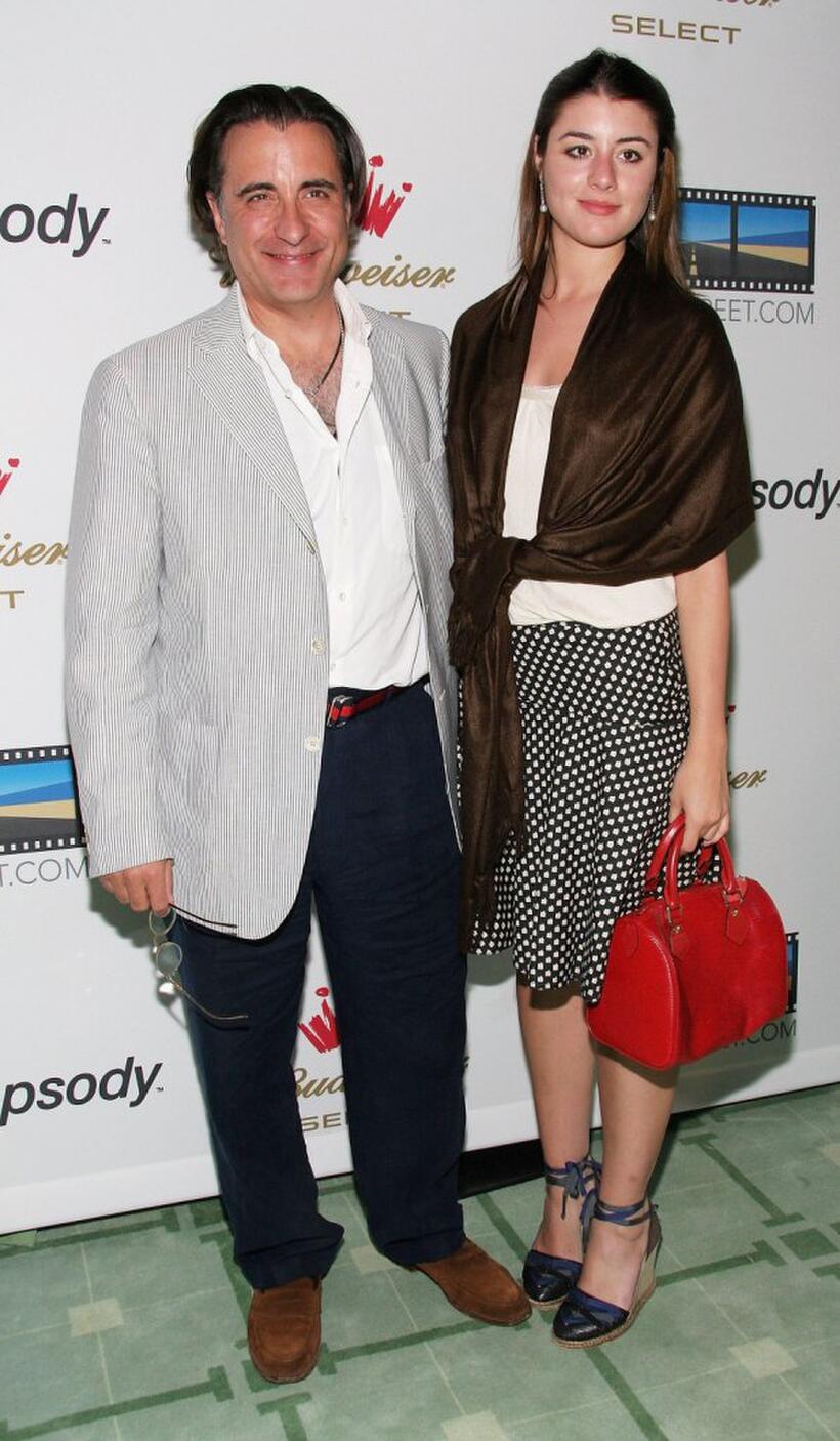 Andy Garcia and his daughter Dominique Garcia at the re-launch Of Triggerstreet.com.