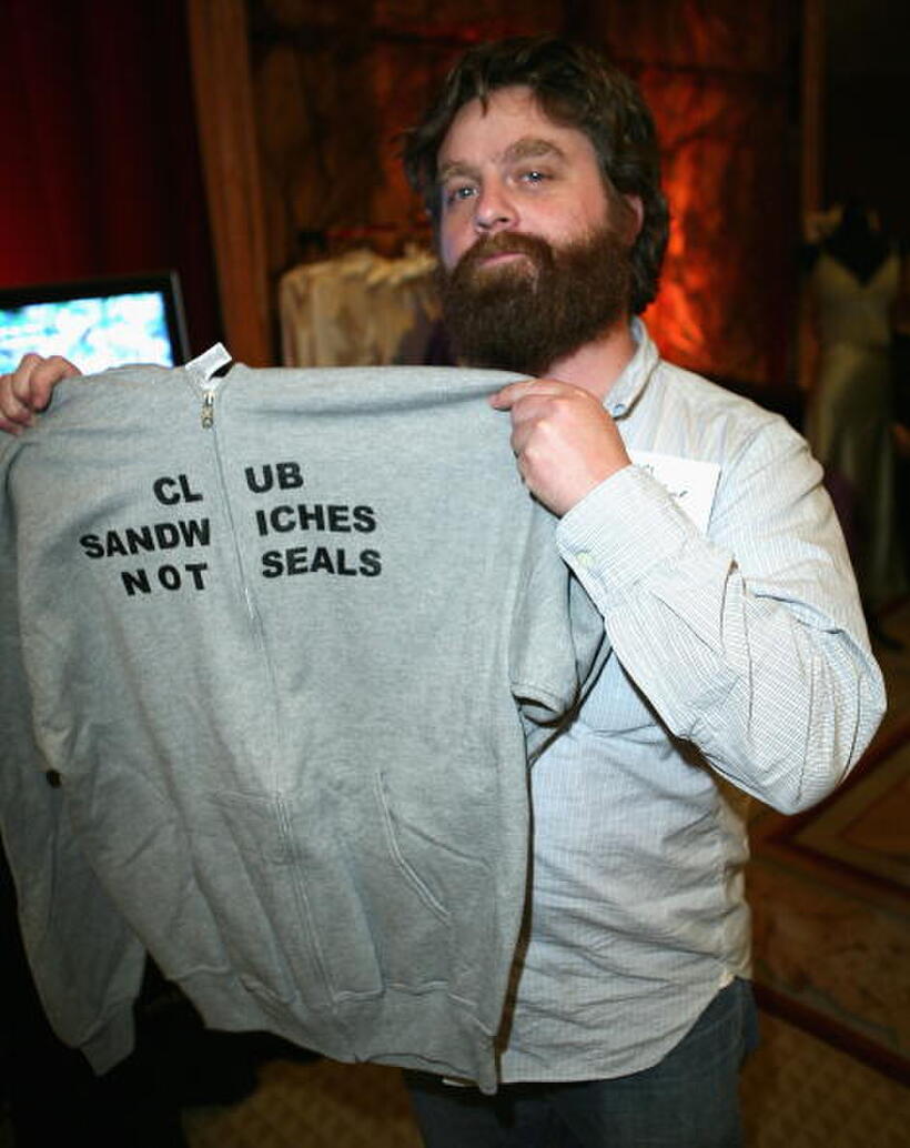 Zach Galifianakis at the Distinctive Assets gift lounge.