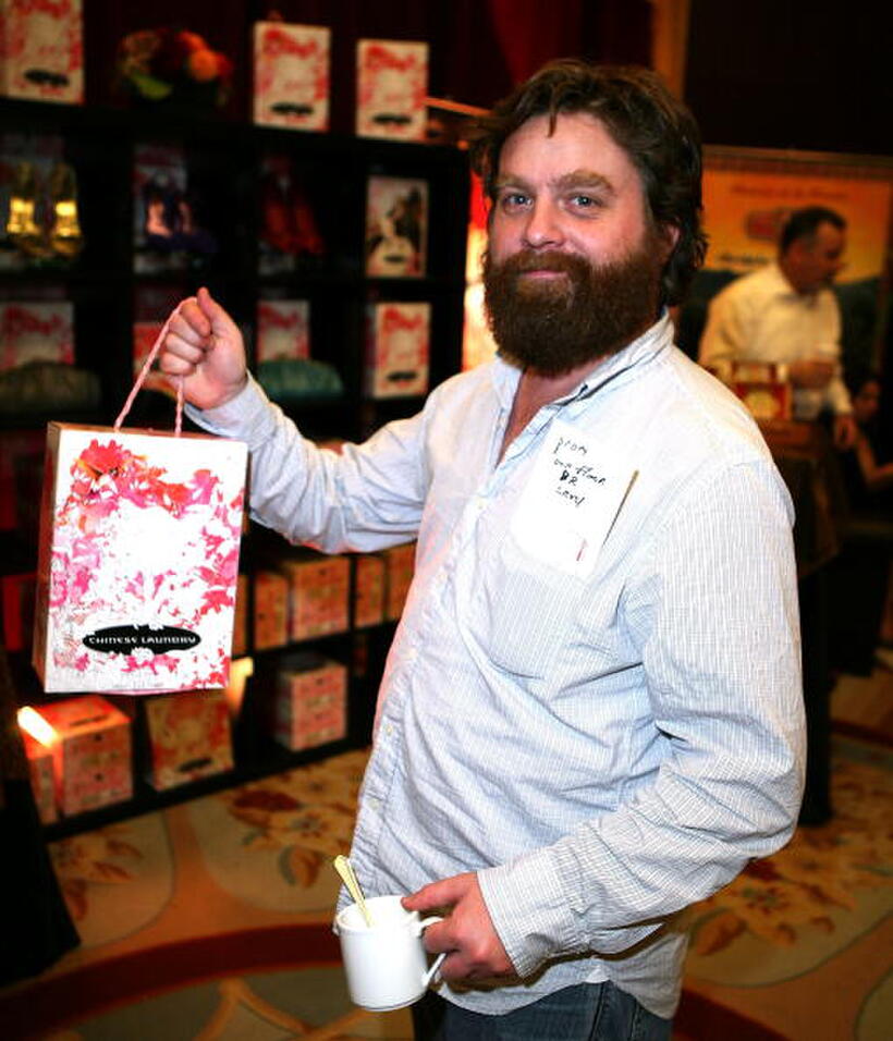 Zach Galifianakis at the Distinctive Assets gift lounge.