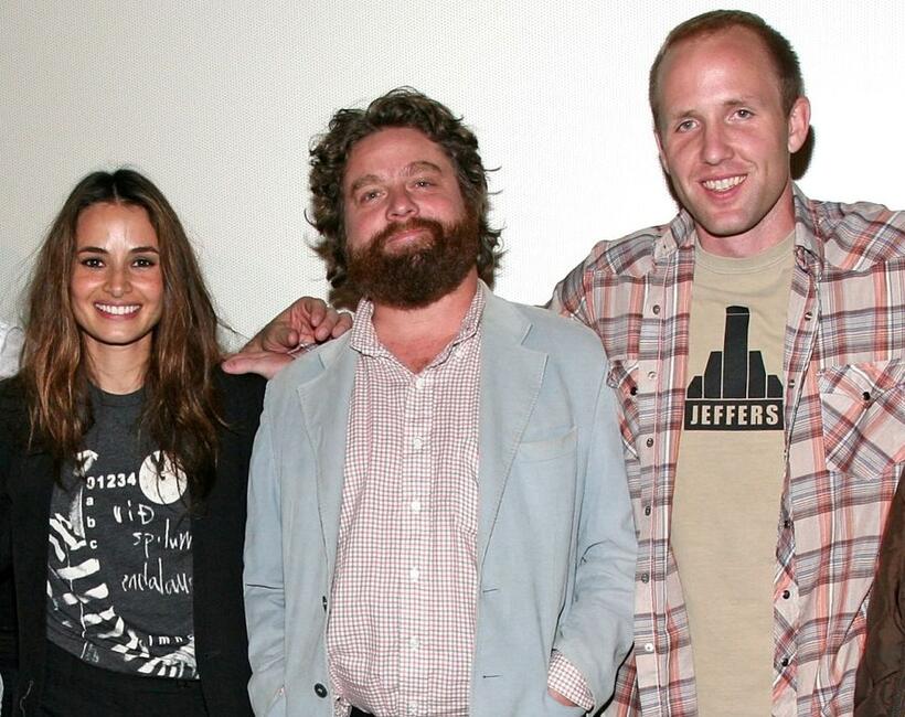 Nancy De Mayo, Zach Galifianakis and Jared Drake at the 2008 AFI Fest special screening of "Visioneers."