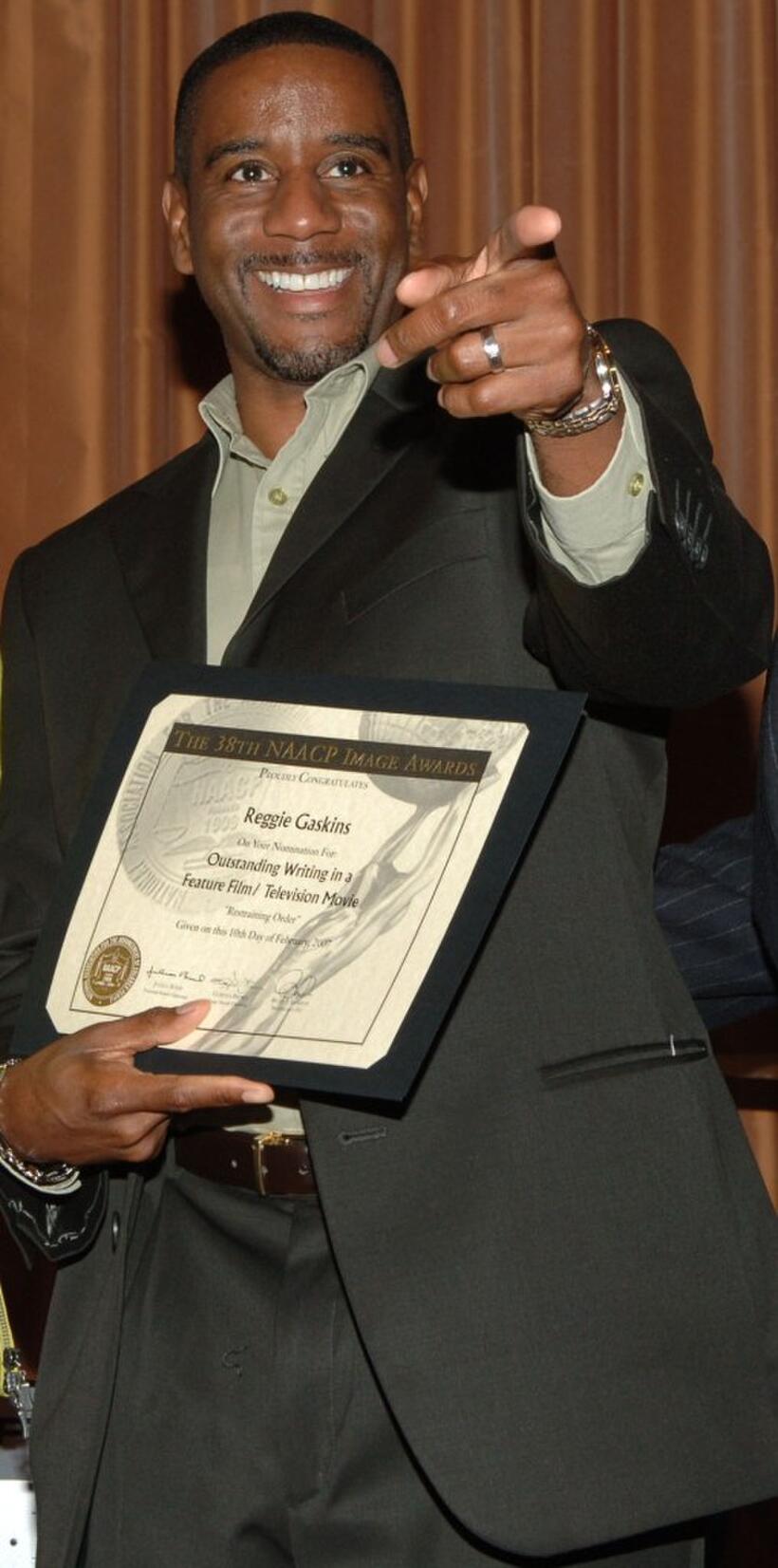 Reggie Gaskins at the 38th Annual NAACP Image Awards nominees luncheon.