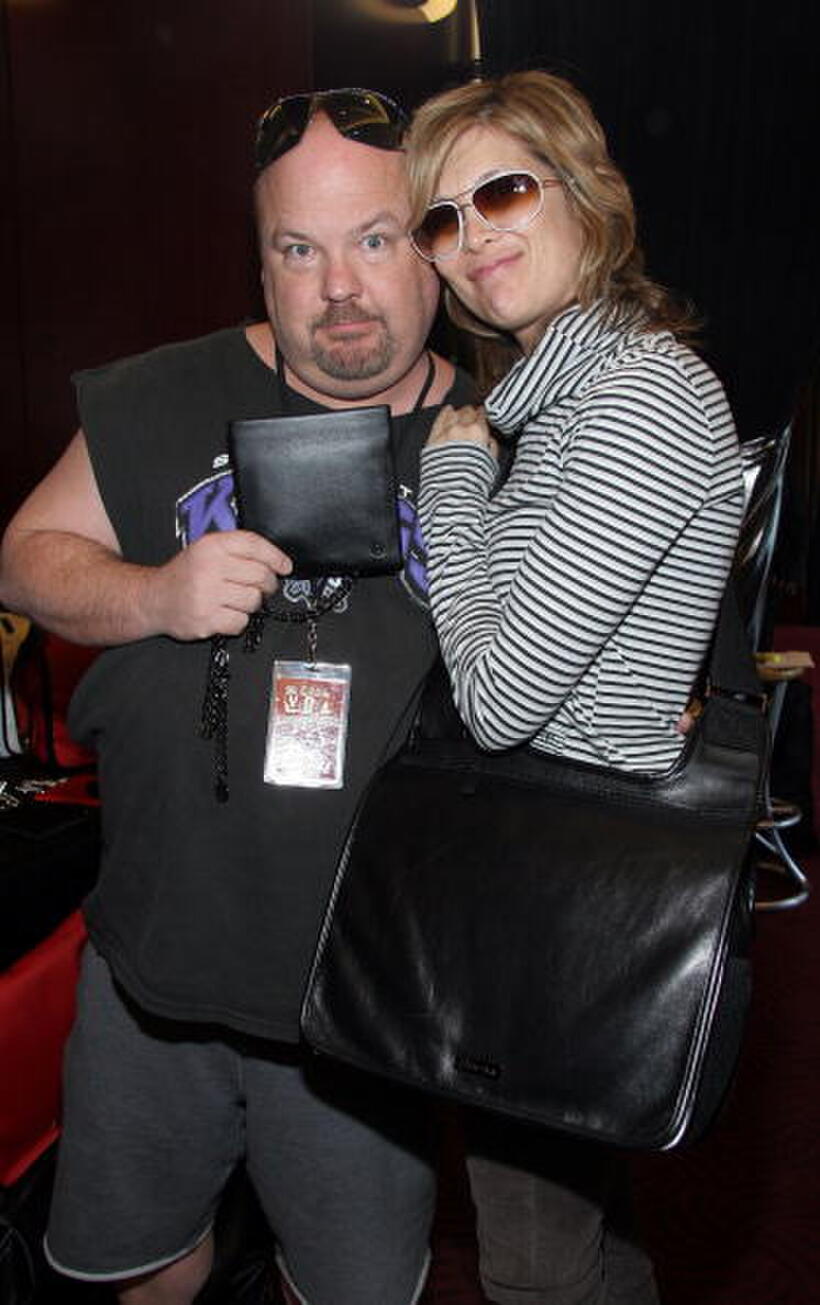 Kyle Gass and Guest at the Distinctive Assets gift lounge during the Spike TV's Video Game Awards.