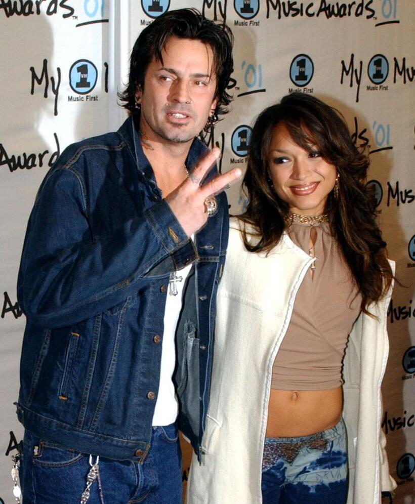 Tommy Lee and Mayte Garcia at the My VH1 Awards.