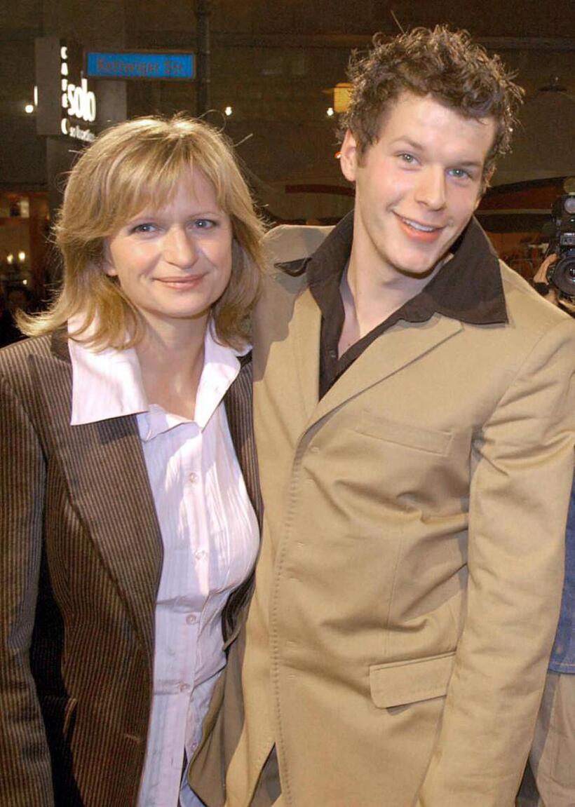 Johanna Gastdorf and Mirko Lang at the premiere of "The Miracle of Bern."