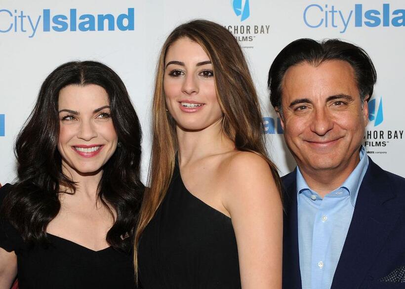 Julianna Margulies, Dominik Garcia-Lorido and Andy Garcia at the premiere of "City Island."