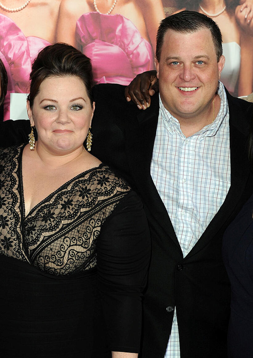 Melissa McCarthy and Billy Gardell at the California premiere of "Bridesmaids."