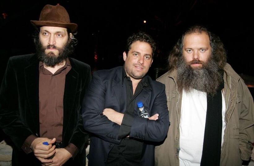 Vincent Gallo, director Brett Ratner and producer Rick Rubin at the V-Life Oscar party.