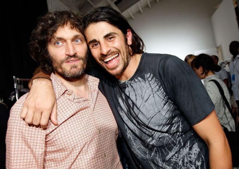 Vincent Gallo and Ali Alborzi at the Mercedes Benz Fashion Week.
