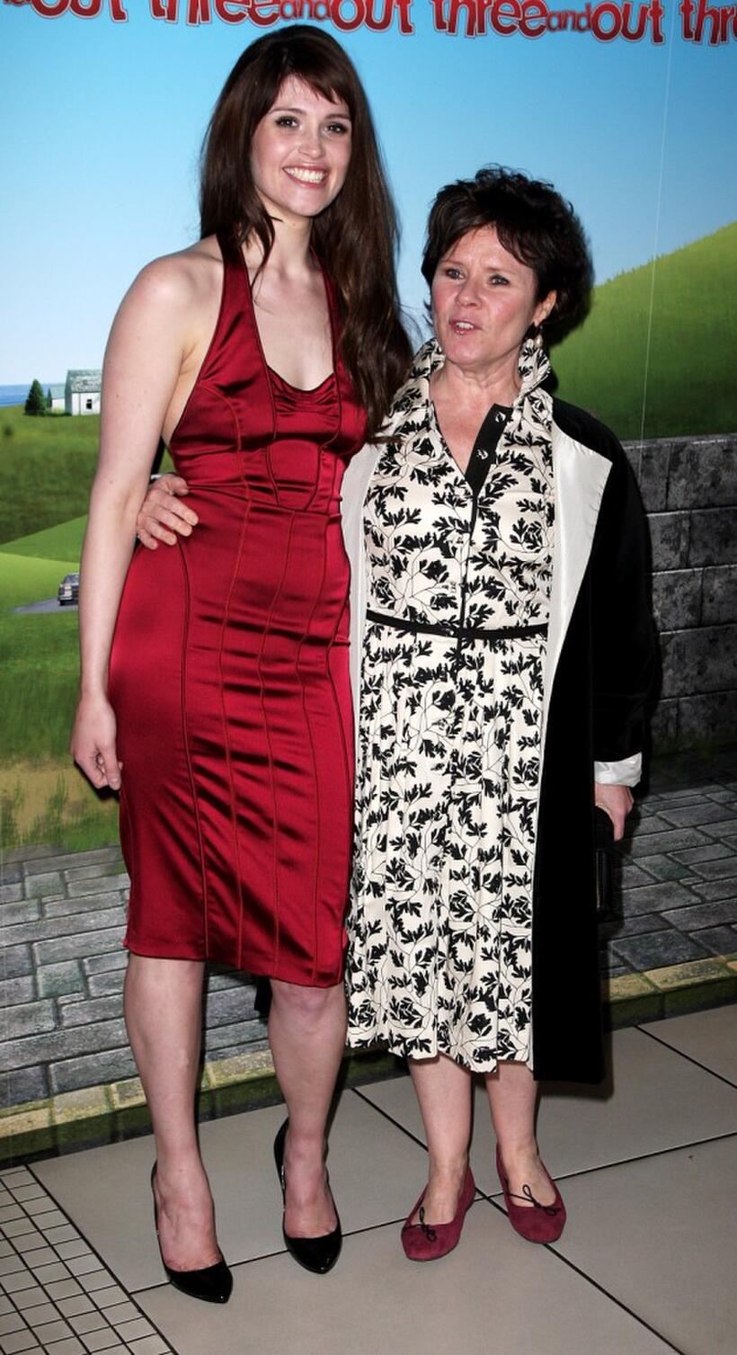 Gemma Arterton and Imelda Staunton at the premiere of "Three And Out."