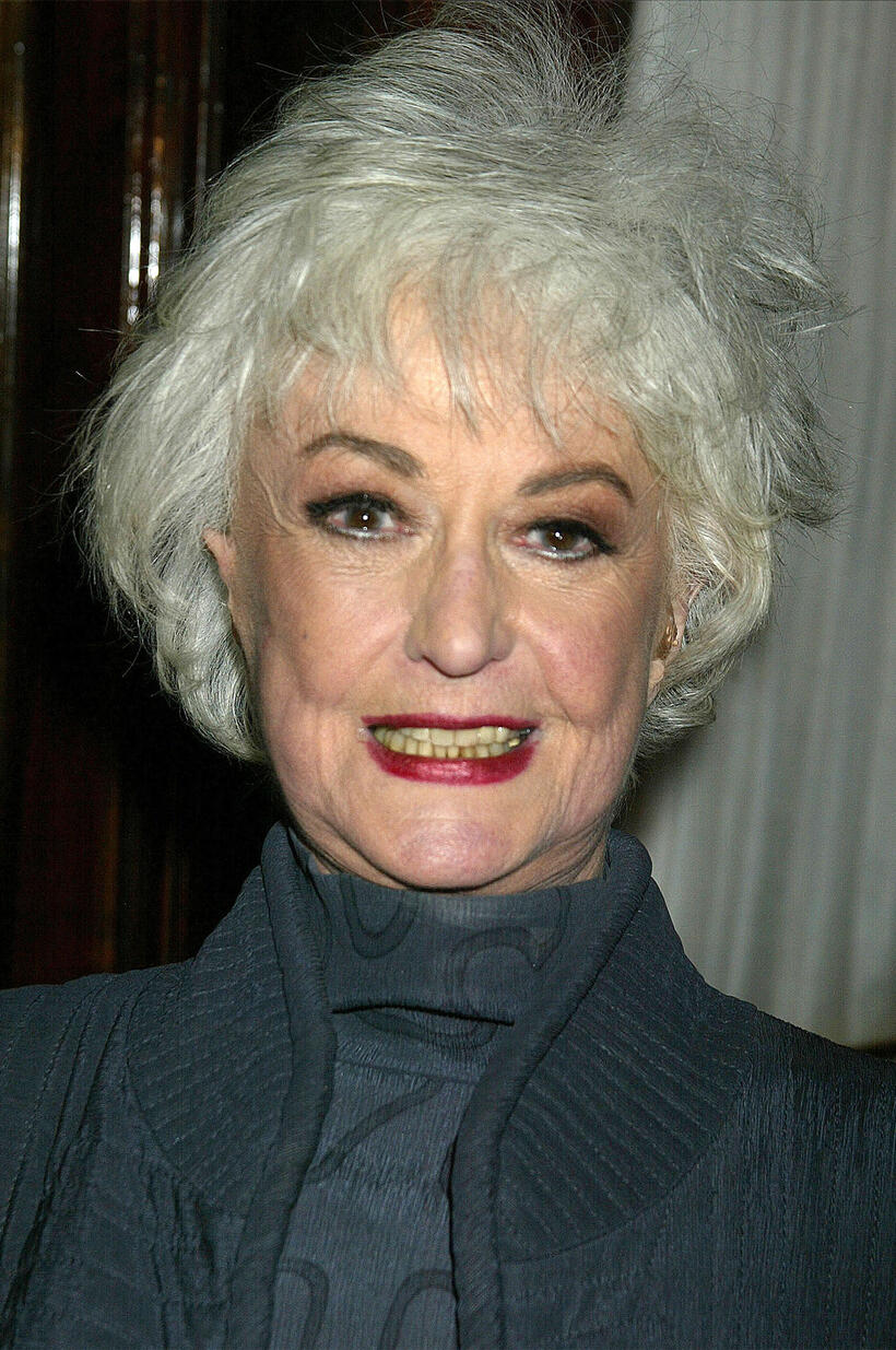 Bea Arthur at the opening night party for the play "Just Between Friends" in New York City.