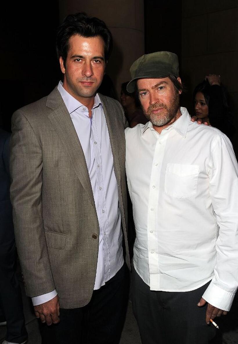 Troy Garity and Patrick Hoelck at the California premiere of "Mercy."