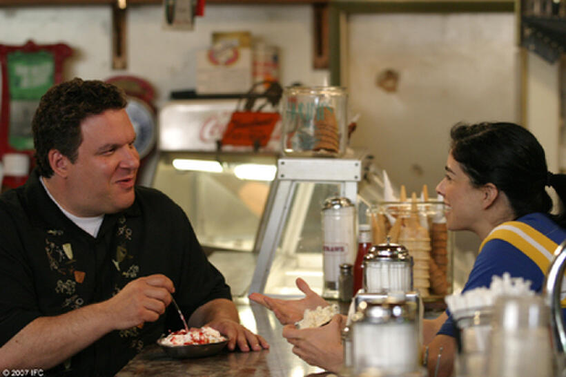 Jeff Garlin and Sarah Silverman in "I Want Someone to Eat Cheese With."