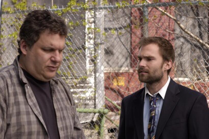 Jeff Garlin and Seann William Scott in "Trainwreck: My Life as an Idiot."
