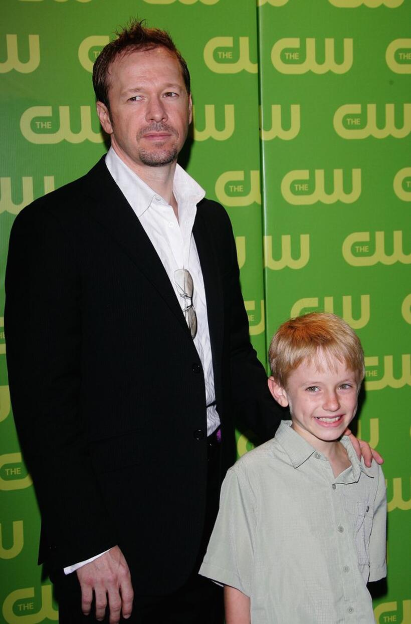 Donnie Wahlberg and Nathan Gamble at the CW Television Network Upfront.