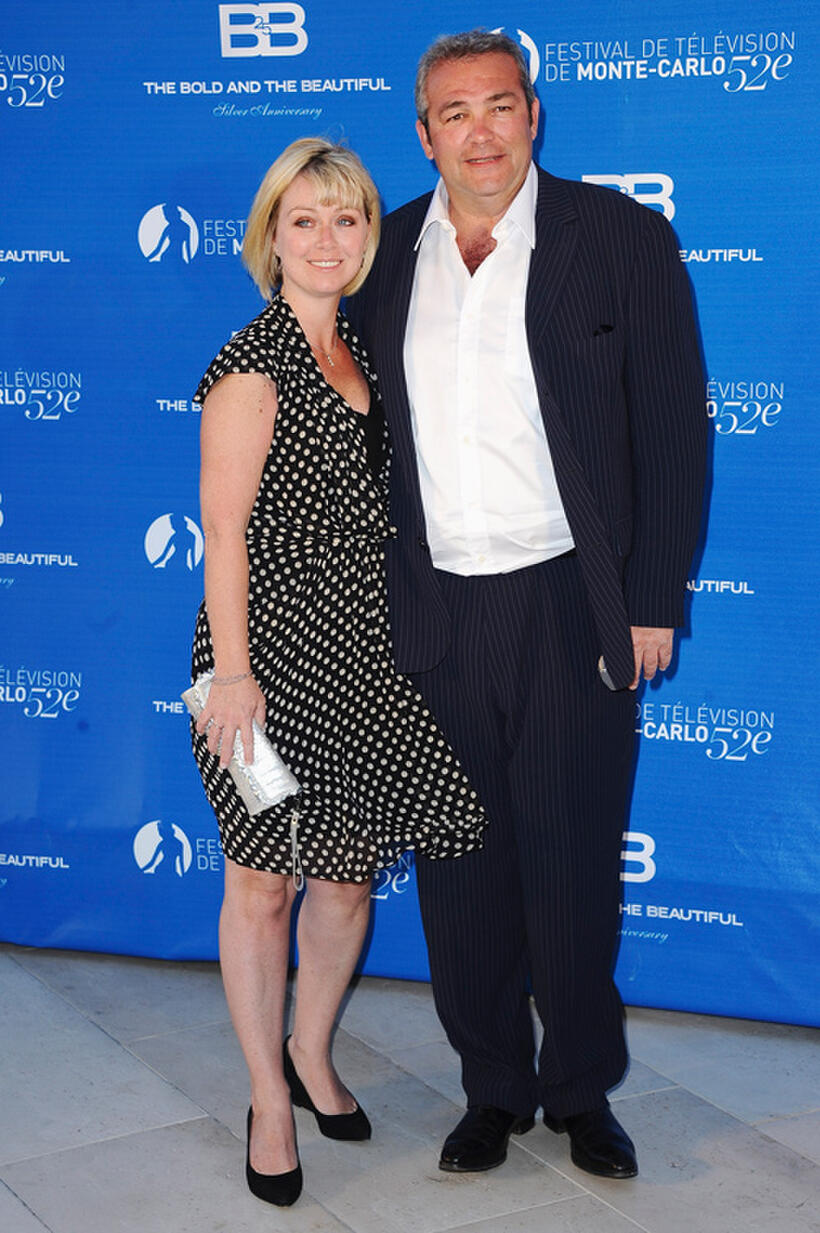 Diane and Laurent Gamelon at the 25th years anniversary of "The Bold and The Beautiful" during the 52nd Monte Carlo TV Festival.