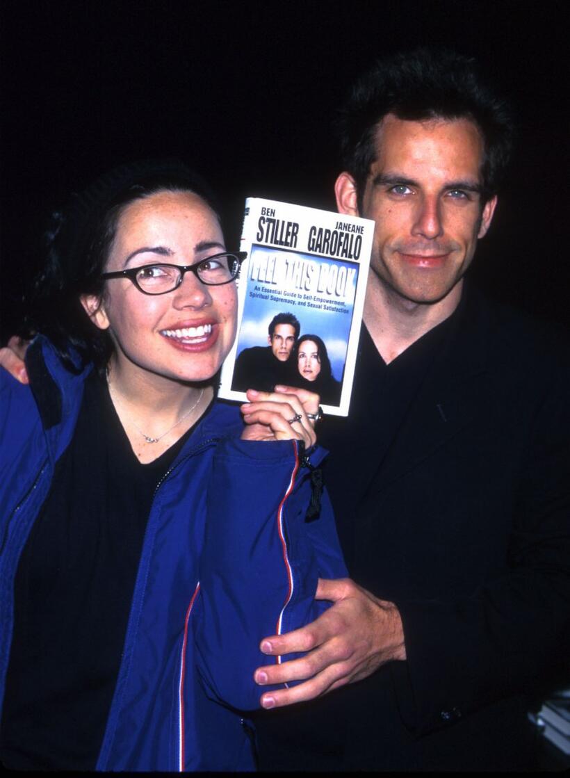 An undated file photo of Janeane Garofalo and Ben Stiller.