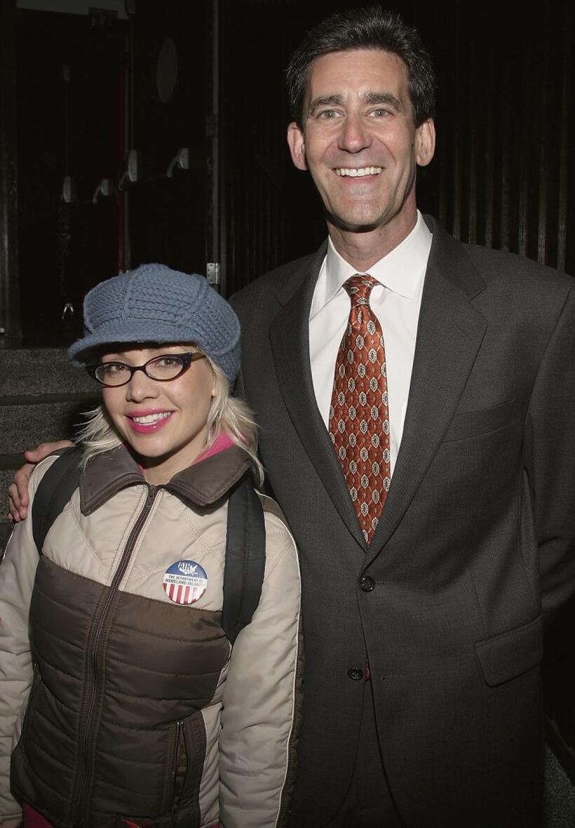 Janeane Garofalo and John Sinton at the Air America Radio Launch Party.