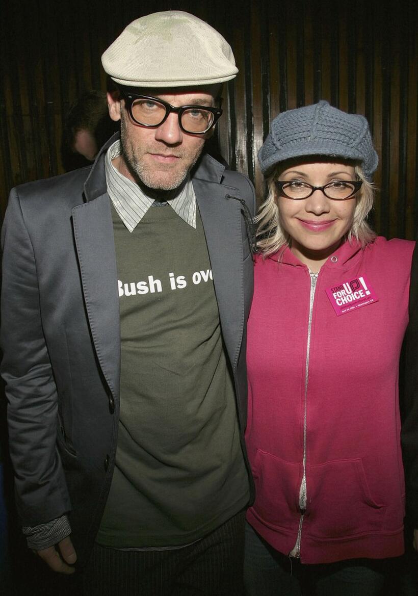 Janeane Garofalo and Michael Stipe at the Air America Radio Launch Party.