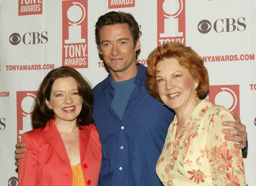 Isabel Keating, Hugh Jackman and Beth Fowler at the 2004 Tony Awards Nominees Press Reception.