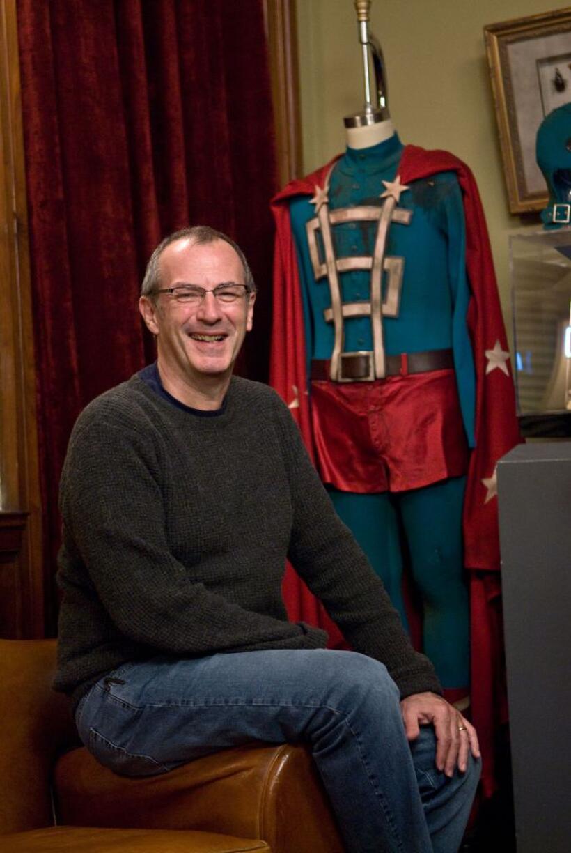 Dave Gibbons on the set of "Watchmen: The IMAX Experience."